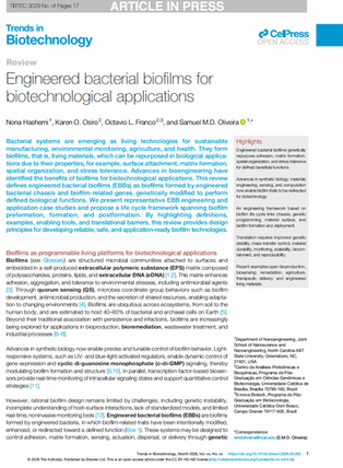 Oliveira Lab Publishes Review on Engineered Bacterial Biofilms in Trends in Biotechnology
